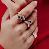 Bague Clover bleue